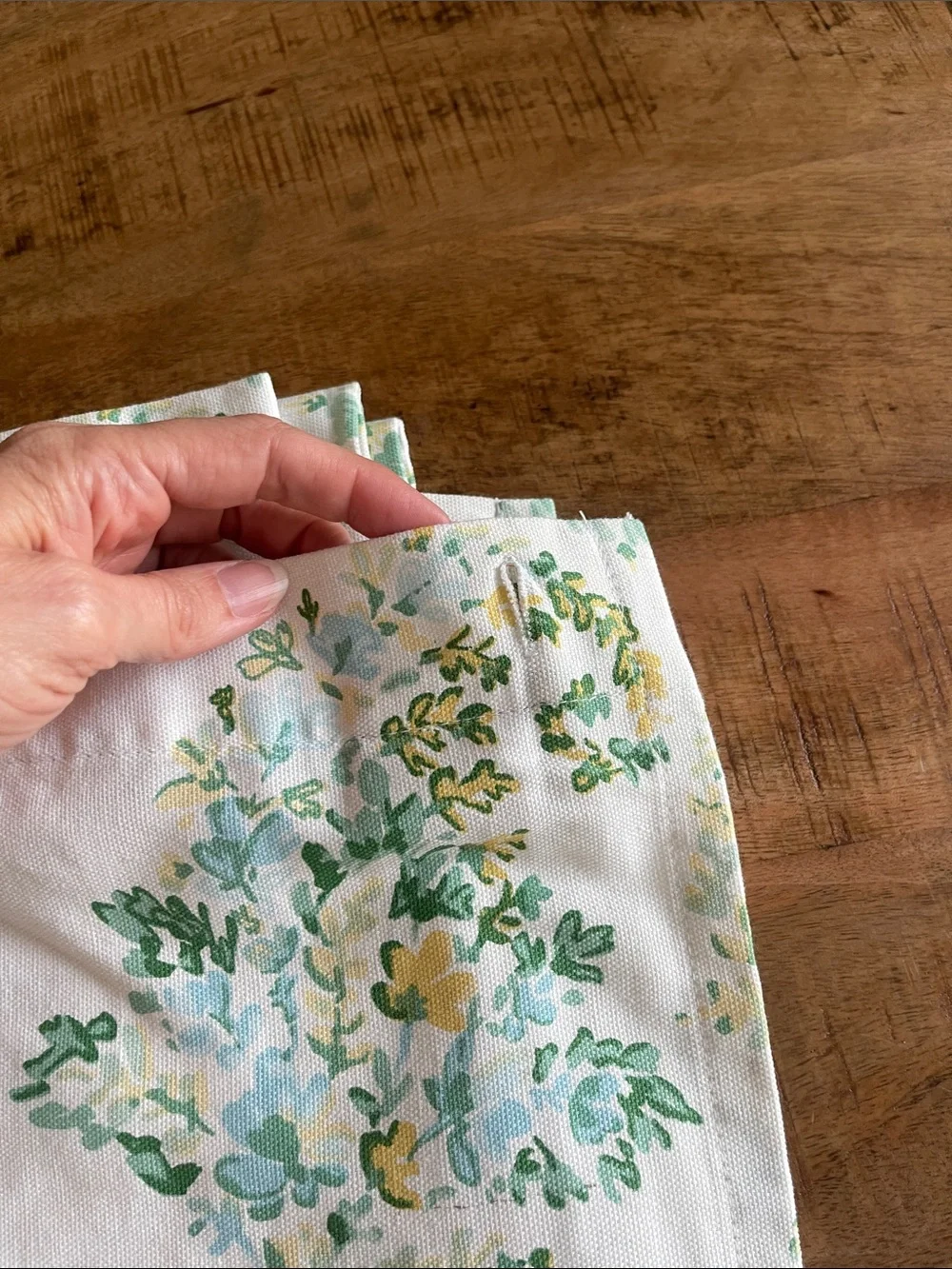 Ralph Lauren watercolor floral fabric shower curtain